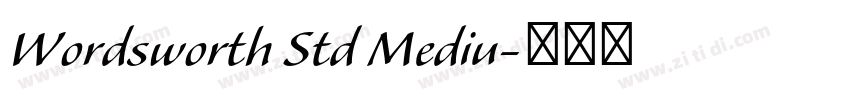 Wordsworth Std Mediu字体转换